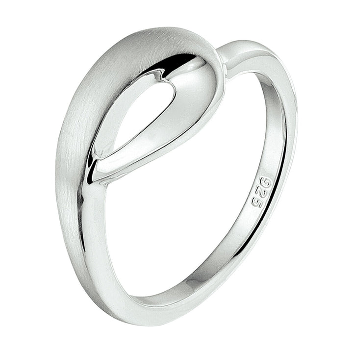 ring polished/matte silver rhodium plated