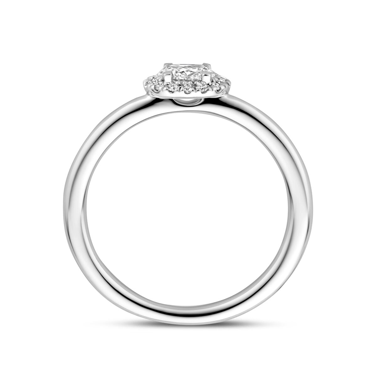 ring diamant 0.24ct h si 14K witgoud