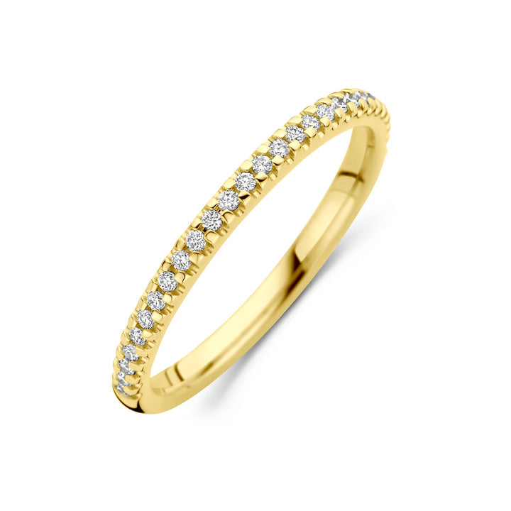 ring lab grown diamant 0.15ct h si 14K geelgoud