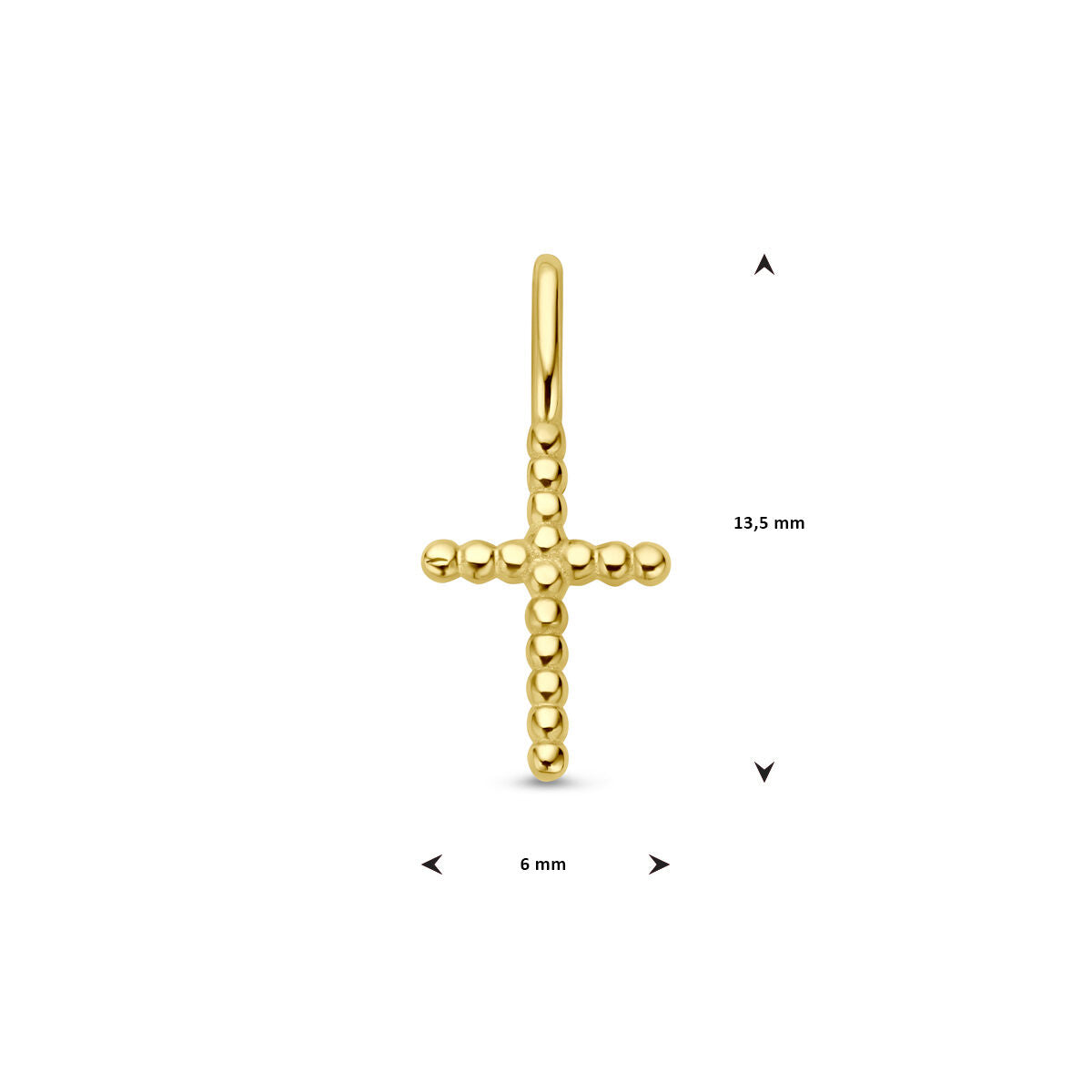 hanger kruis 14K geelgoud