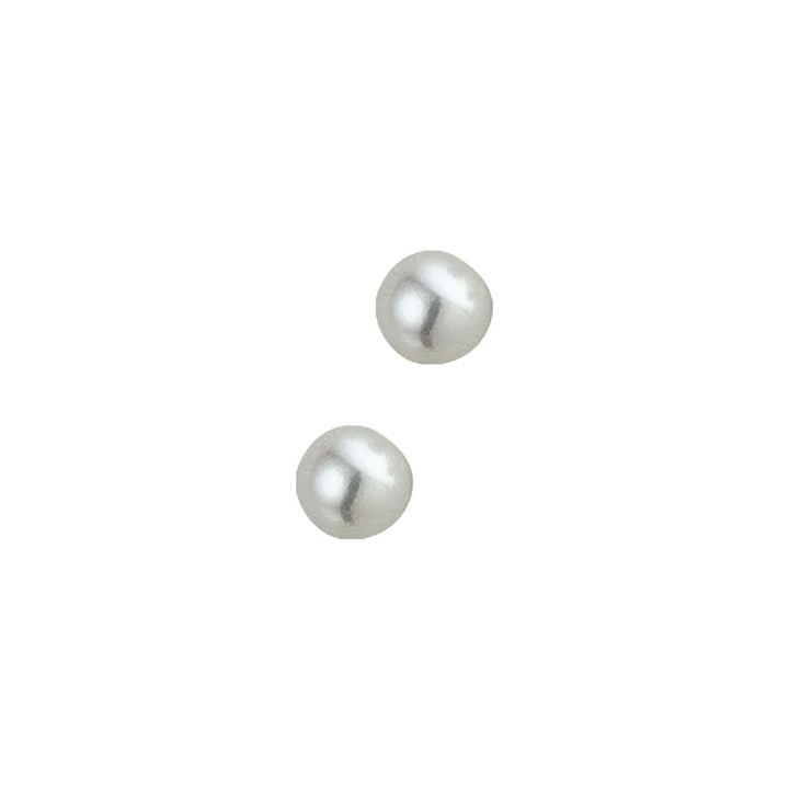 pearl ear studs 14K yellow gold