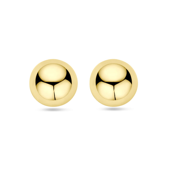 oorknoppen half-bol 1 micron zilver verguld (geel)