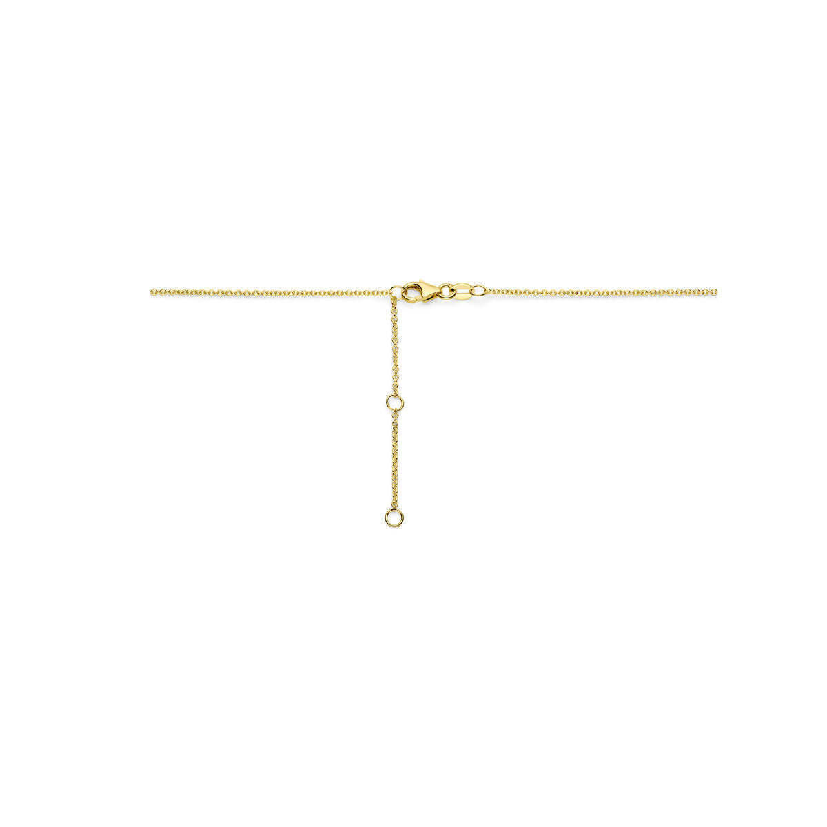 collier hartjes 41 - 43 - 45 cm 14K bicolor goud geel/wit