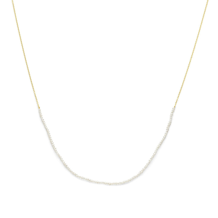 collier parels 41 - 45 cm 3 micron zilver verguld (geel)