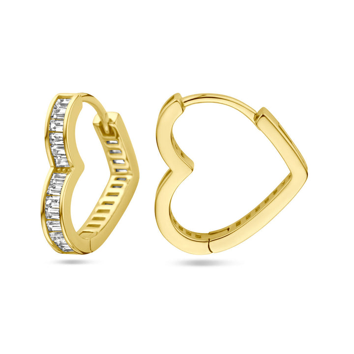 Ohrhänger Herz Zikonia 1 Mikron Silber vergoldet (gelb)