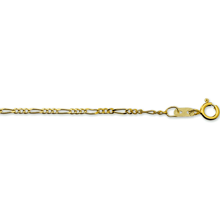 bracelet figaro 1.6 mm 18 cm 14K yellow gold