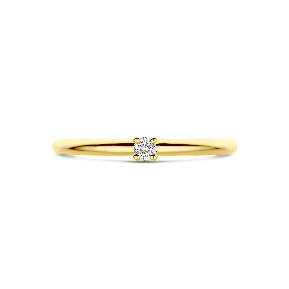 ring diamant 0.05ct h si 14K geelgoud