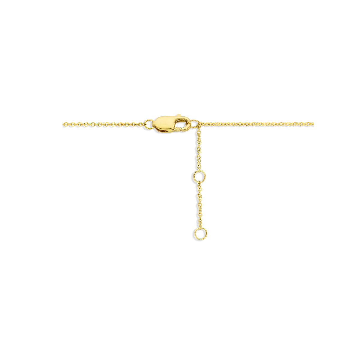 diamond necklace 42 cm 0.11ct h si 14K yellow gold