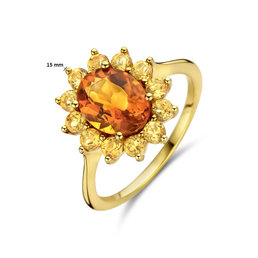 ring citrine 14K yellow gold