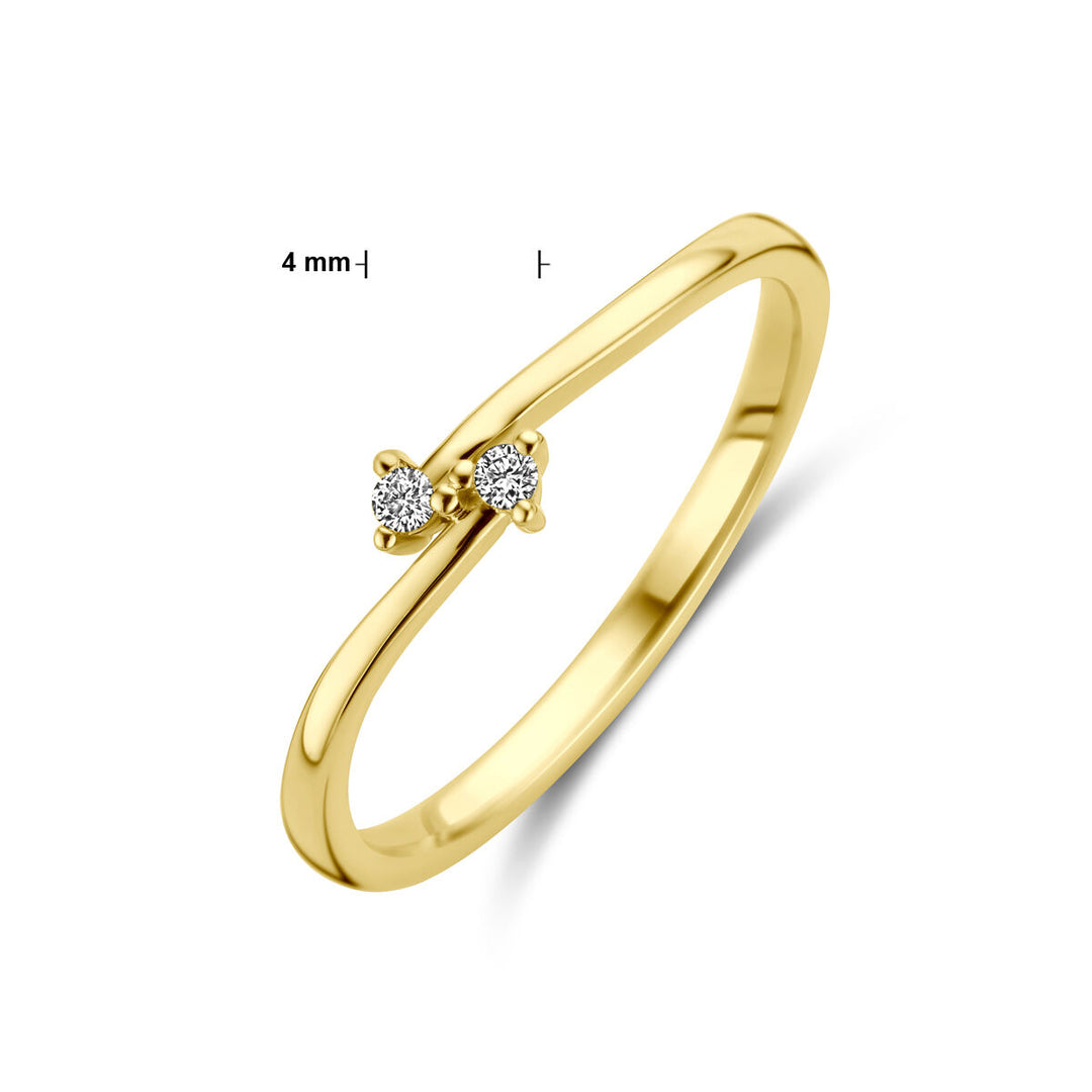 ring diamond 0.03ct h si 14K yellow gold