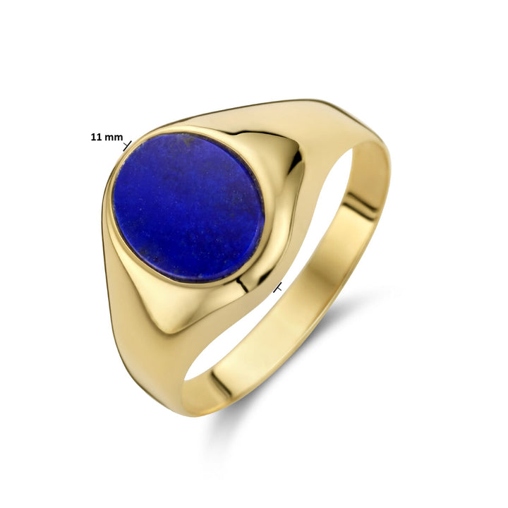 zegelring lapis 14K geelgoud