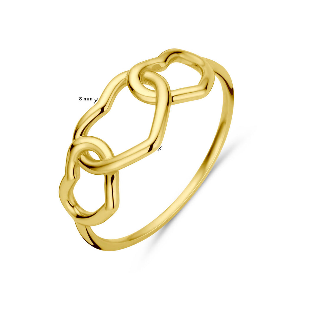 ring hearts 14K yellow gold