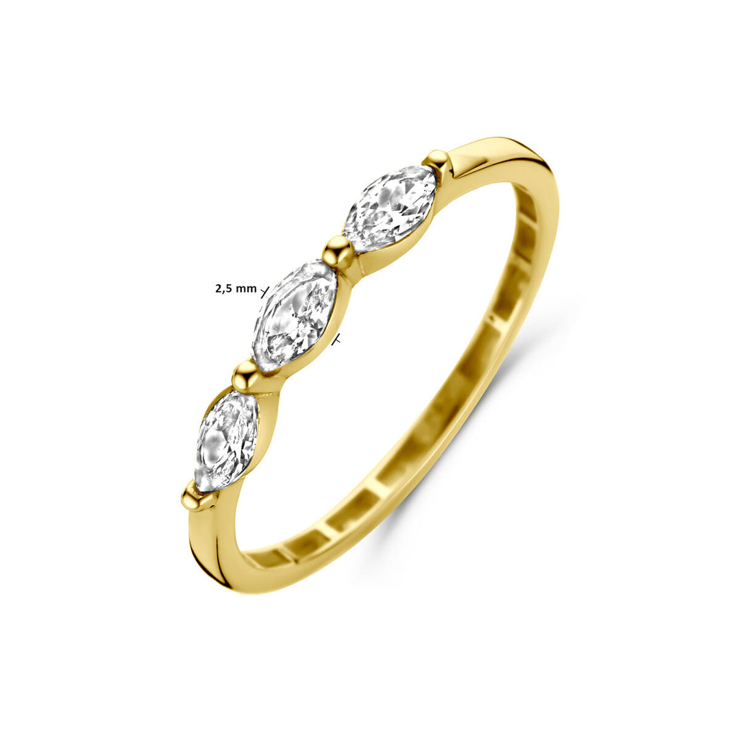 Ring Zirkonia 14K Gelbgold