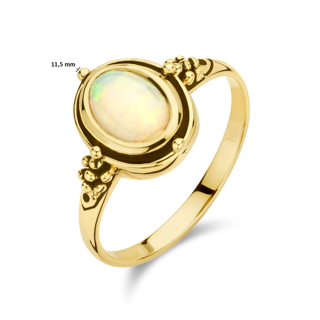 vintage ring opaal oxi 14K geelgoud