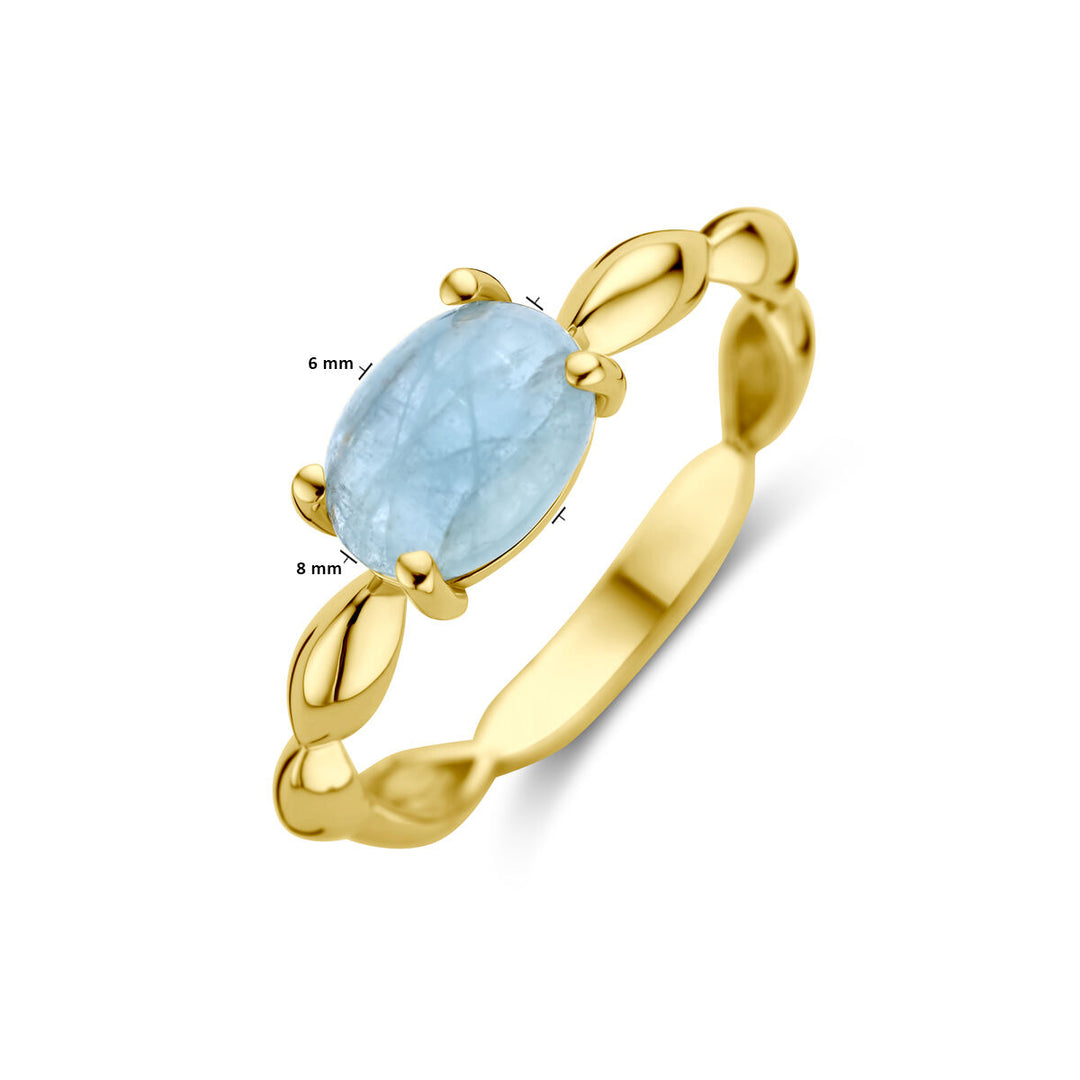 Ring Aquamarin 14K Gelbgold