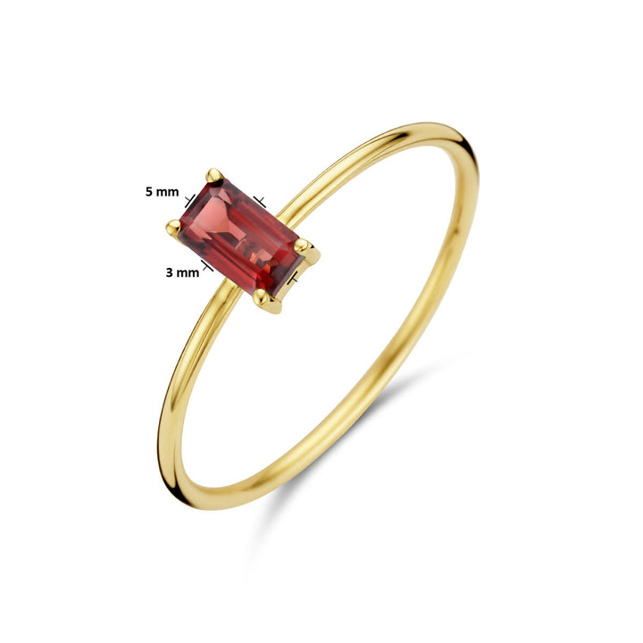 ring garnet 14K yellow gold