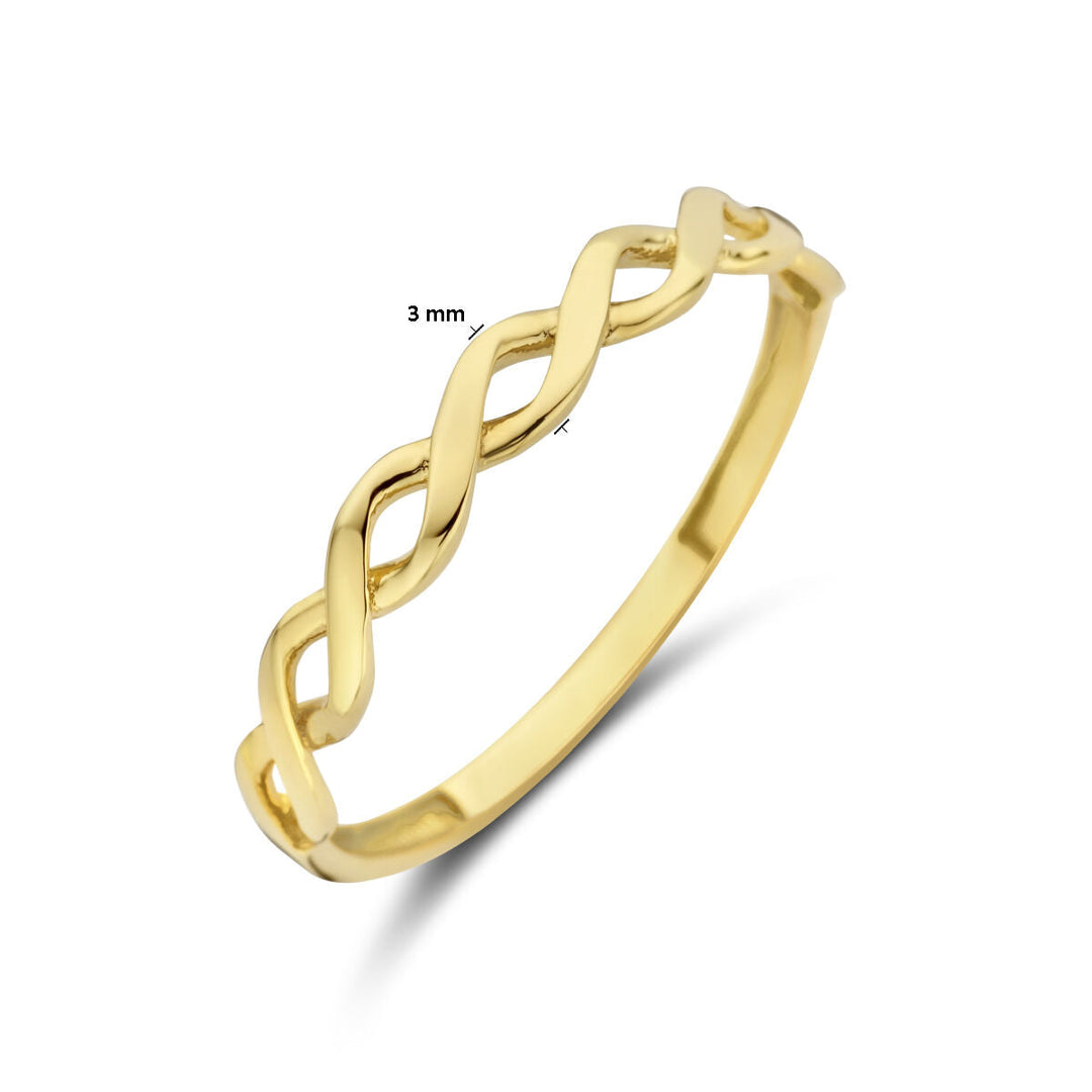 ring braided 14K yellow gold
