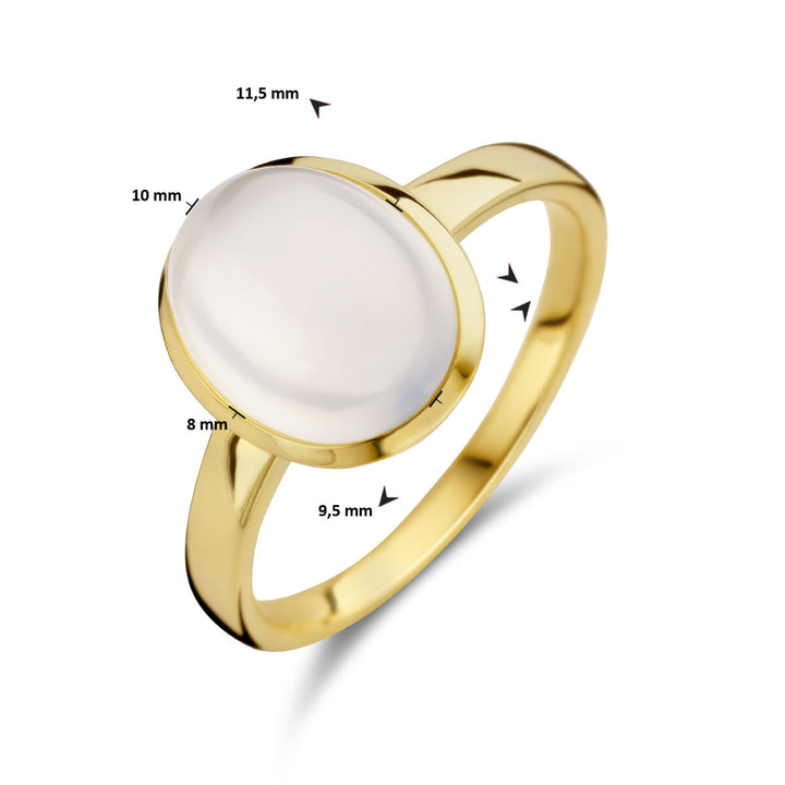 ring moonstone 14K yellow gold