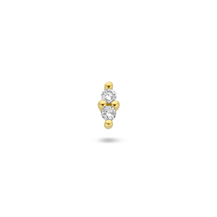 ear stud diamond 0.02ct h p1 per piece 14K yellow gold