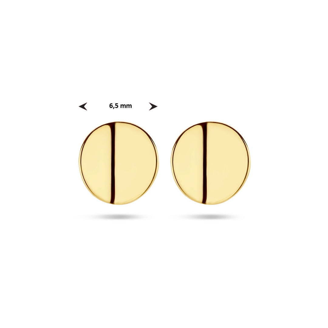 round earrings in 14K yellow gold