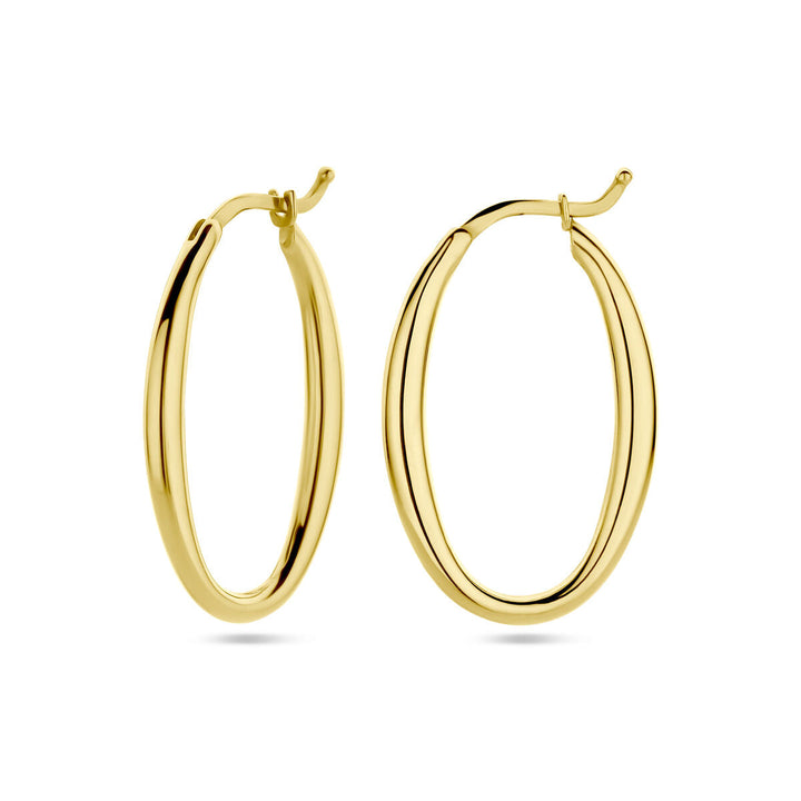 Ohrringe oval 14K Gelbgold