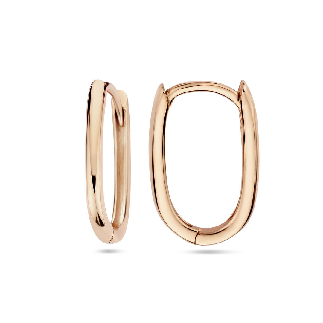 drop earrings paper clip 14K rose gold