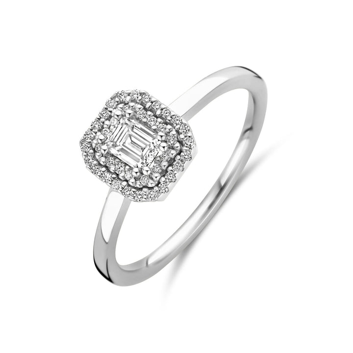 ring diamant 0.36ct h si 14K witgoud