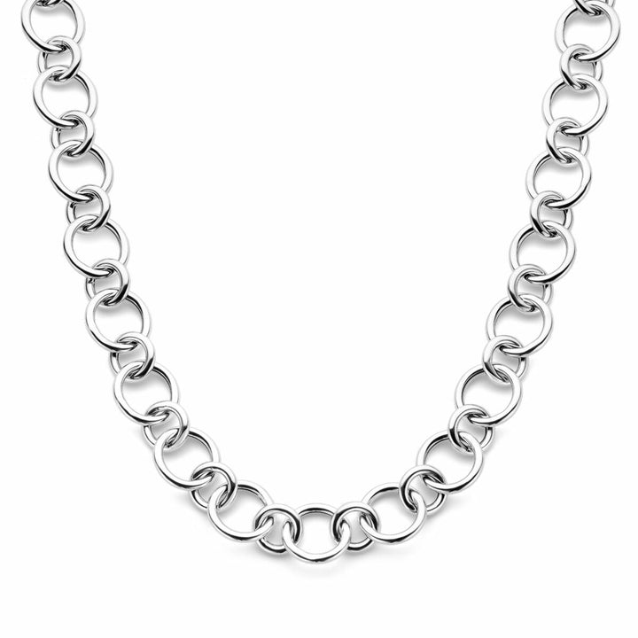 collier 17 mm 46 cm zilver gerhodineerd