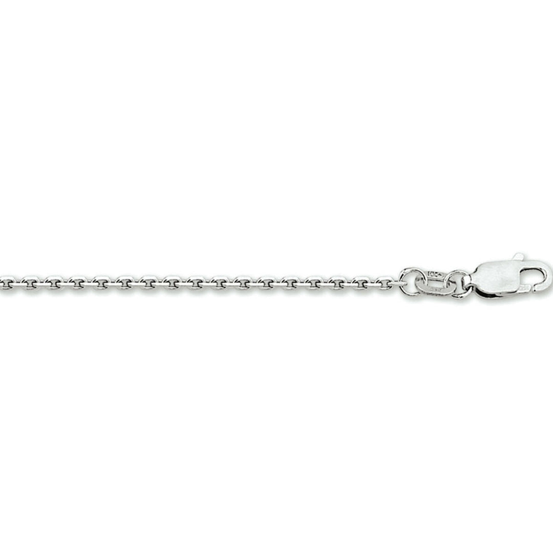 Halskette Anker diamantiert 1,6 mm Silber rhodiniert