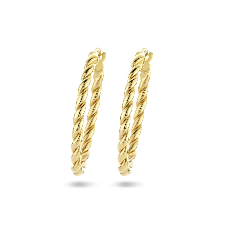 oorringen gedraaid 14K geelgoud