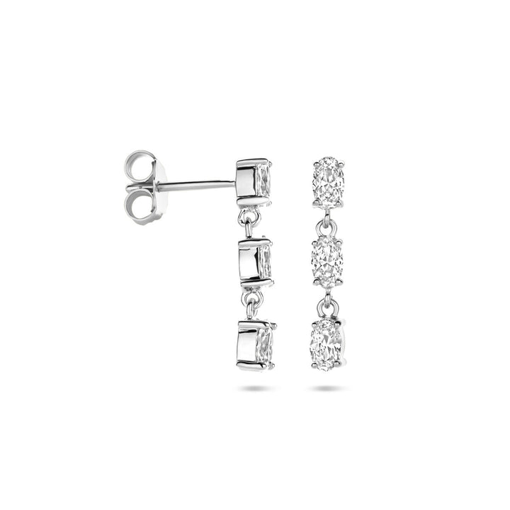 Ohrringe Zirkonia Silber rhodiniert