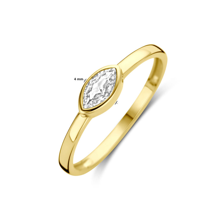 Seed ring zirkonia 14K geelgoud