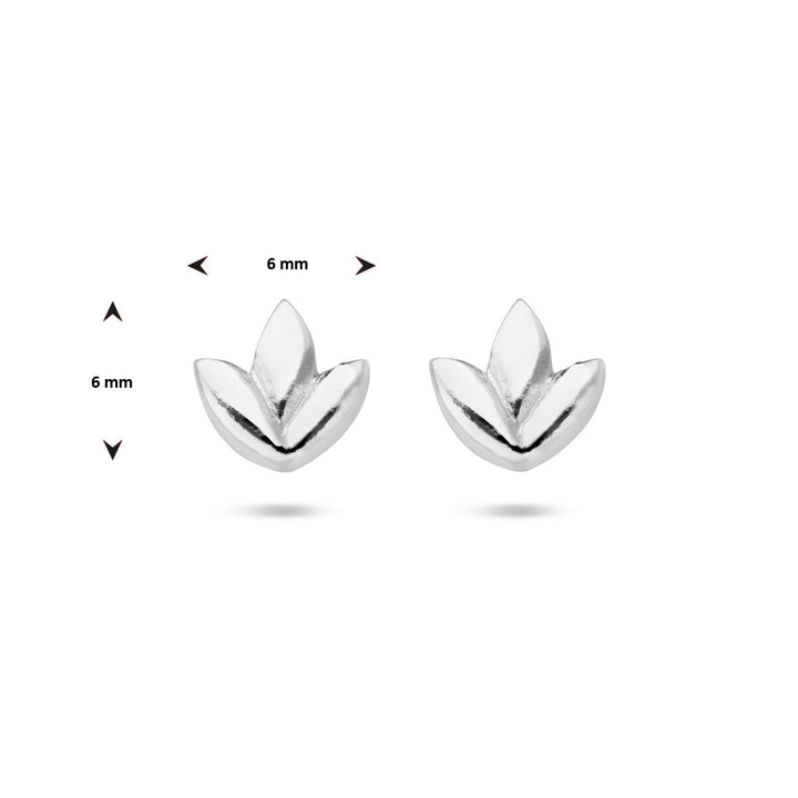 Ohrstecker Blattsilber rhodiniert