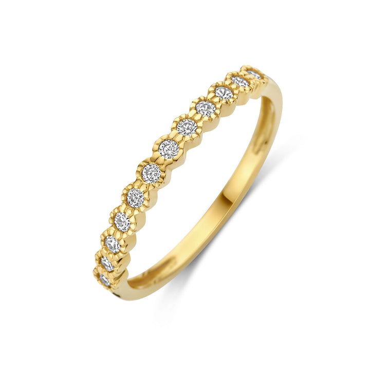 ring zirkonia 14K geelgoud