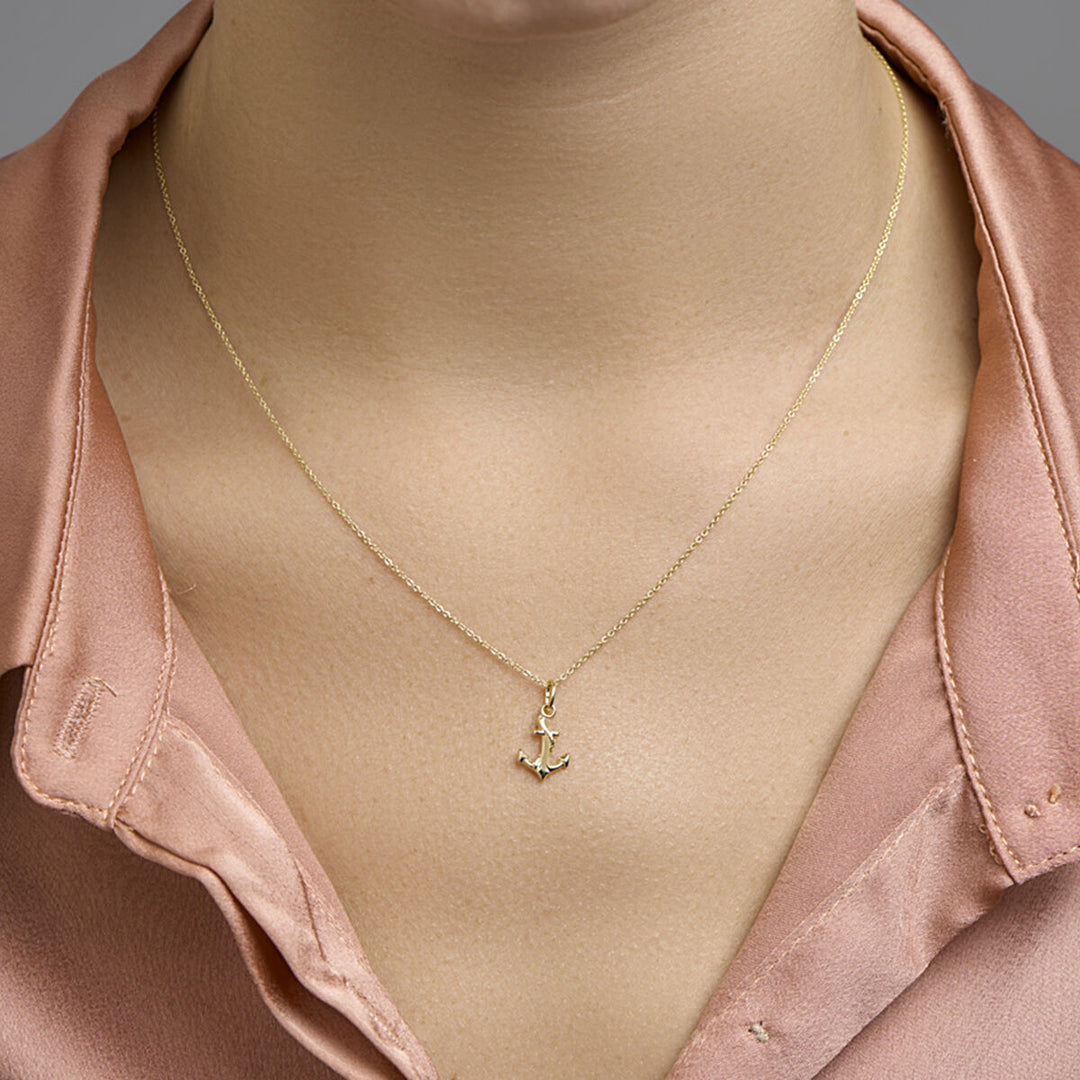 pendant anchor 14K yellow gold