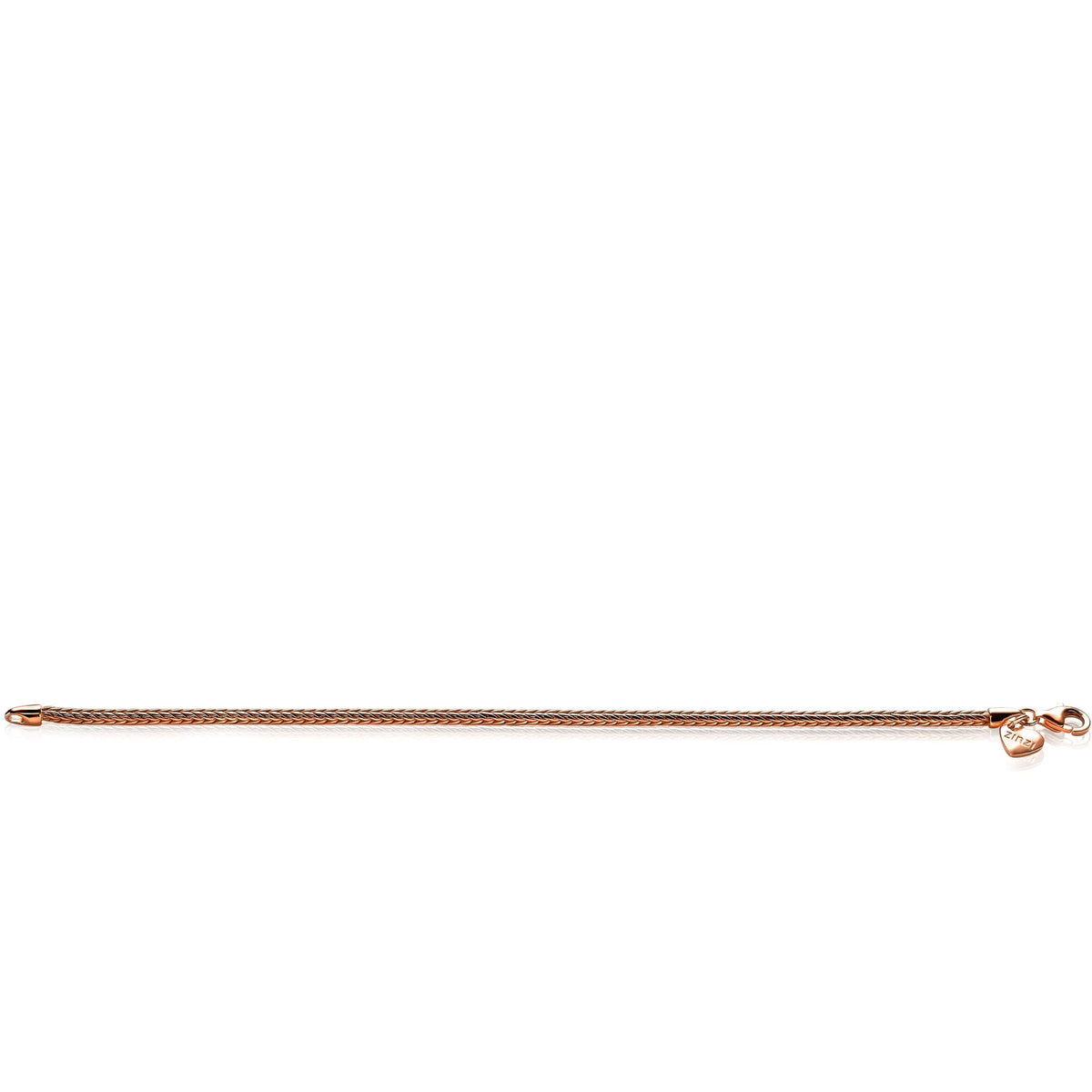 Gouden armband van roestvrij staal met een fijne schakel en een opvallende sluiting.