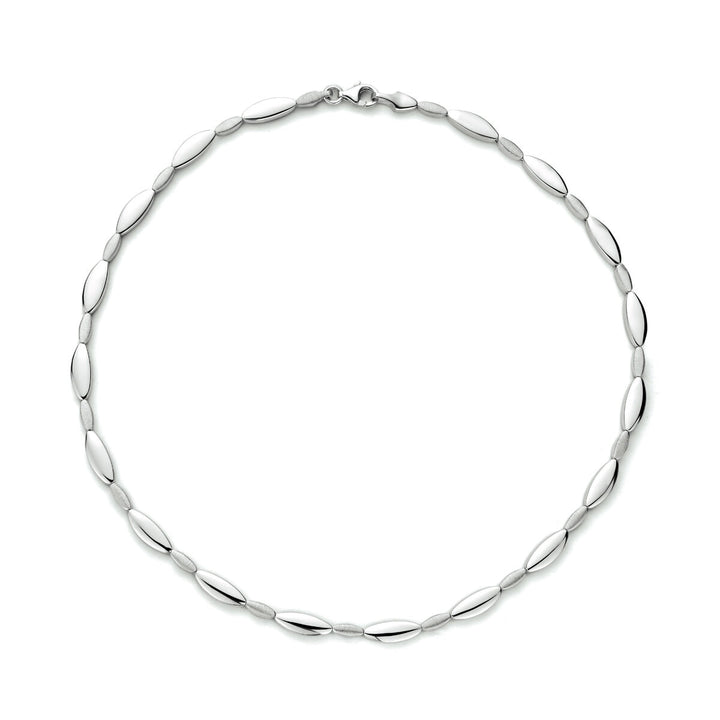 collier 5,2 mm 43 cm poli/mat zilver gerhodineerd