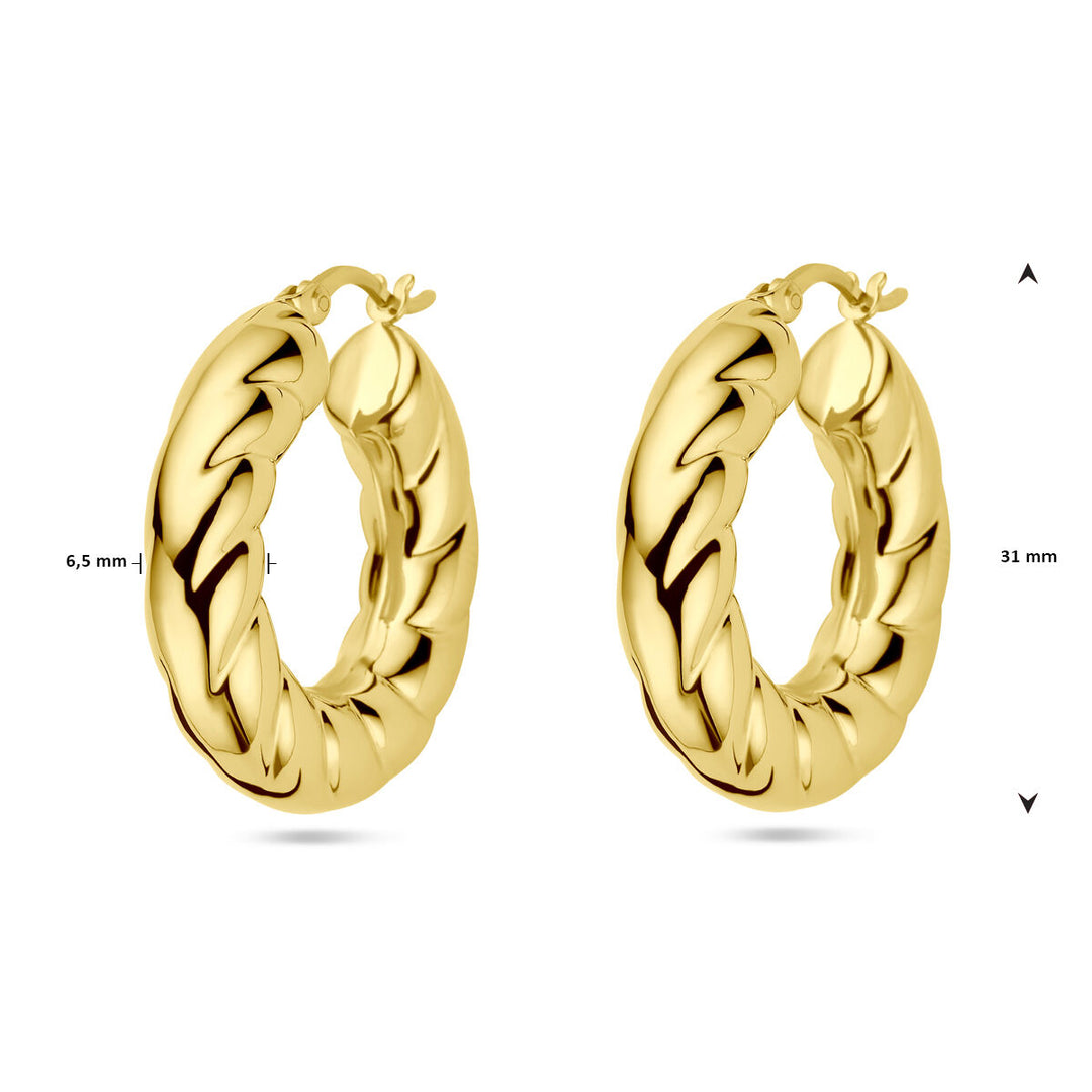 oorringen 1 micron zilver verguld (geel)