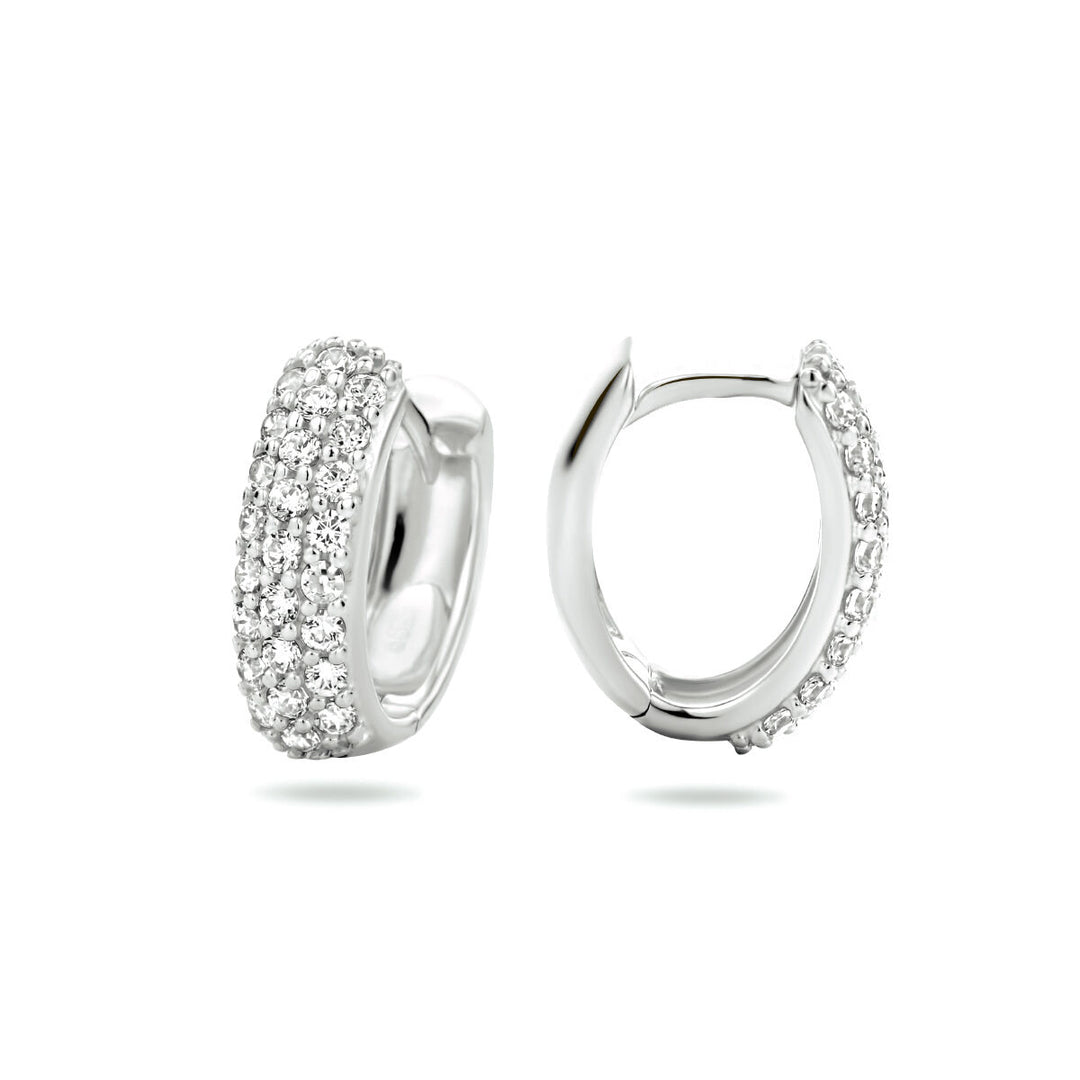 drop earrings zirconia 14K white gold