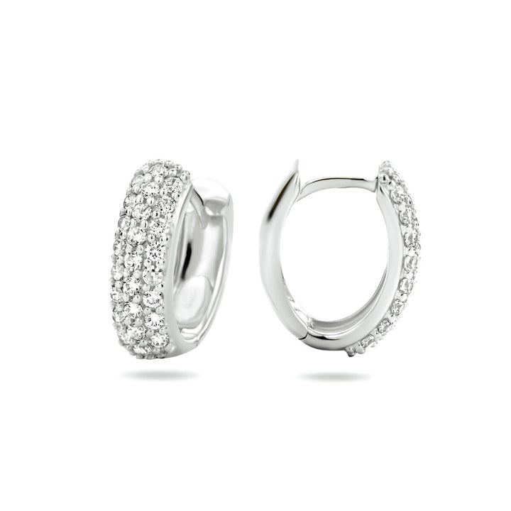 drop earrings zirconia 14K white gold