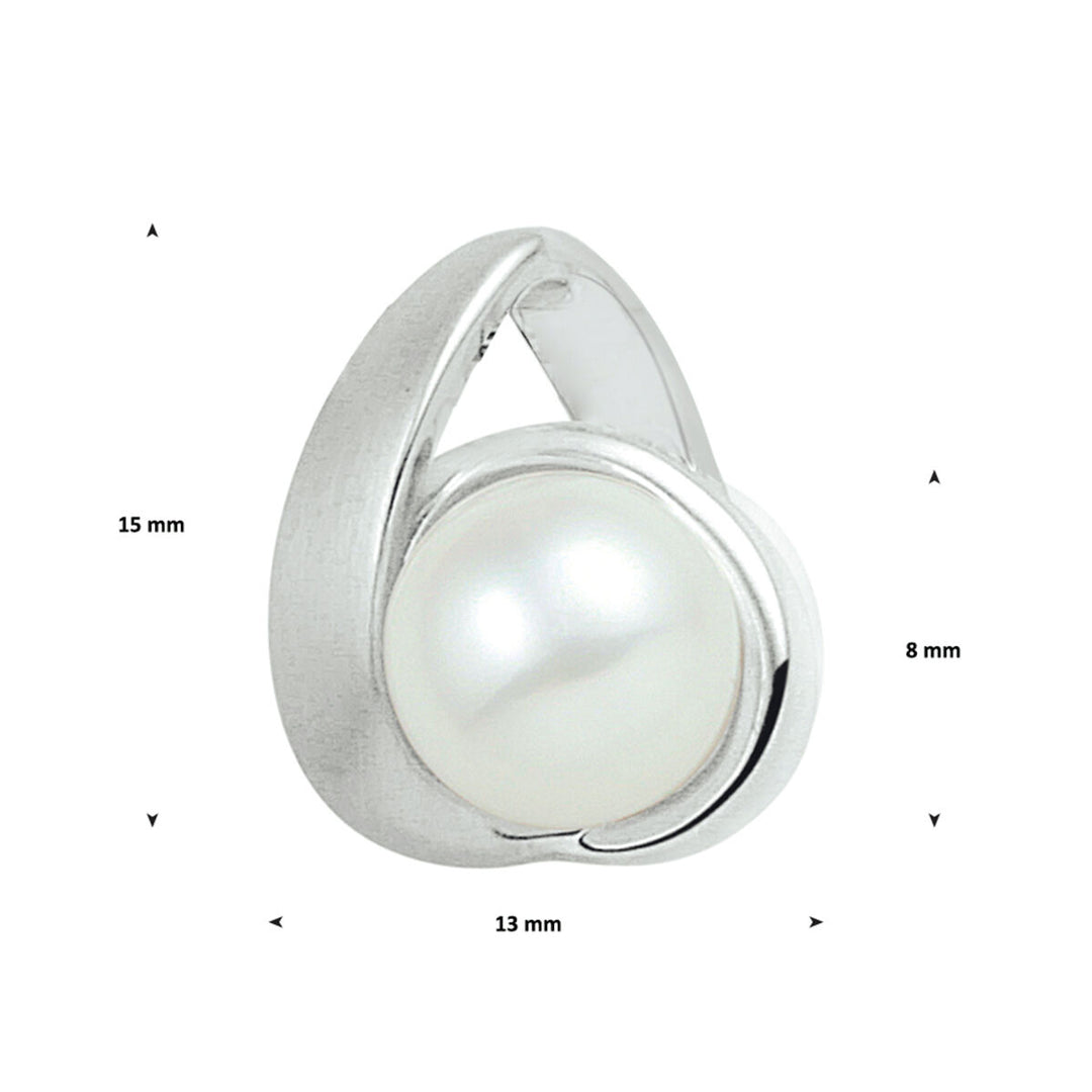 pendant pearl silver rhodium plated