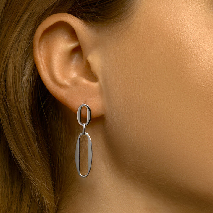 oorhangers paperclip zilver gerhodineerd