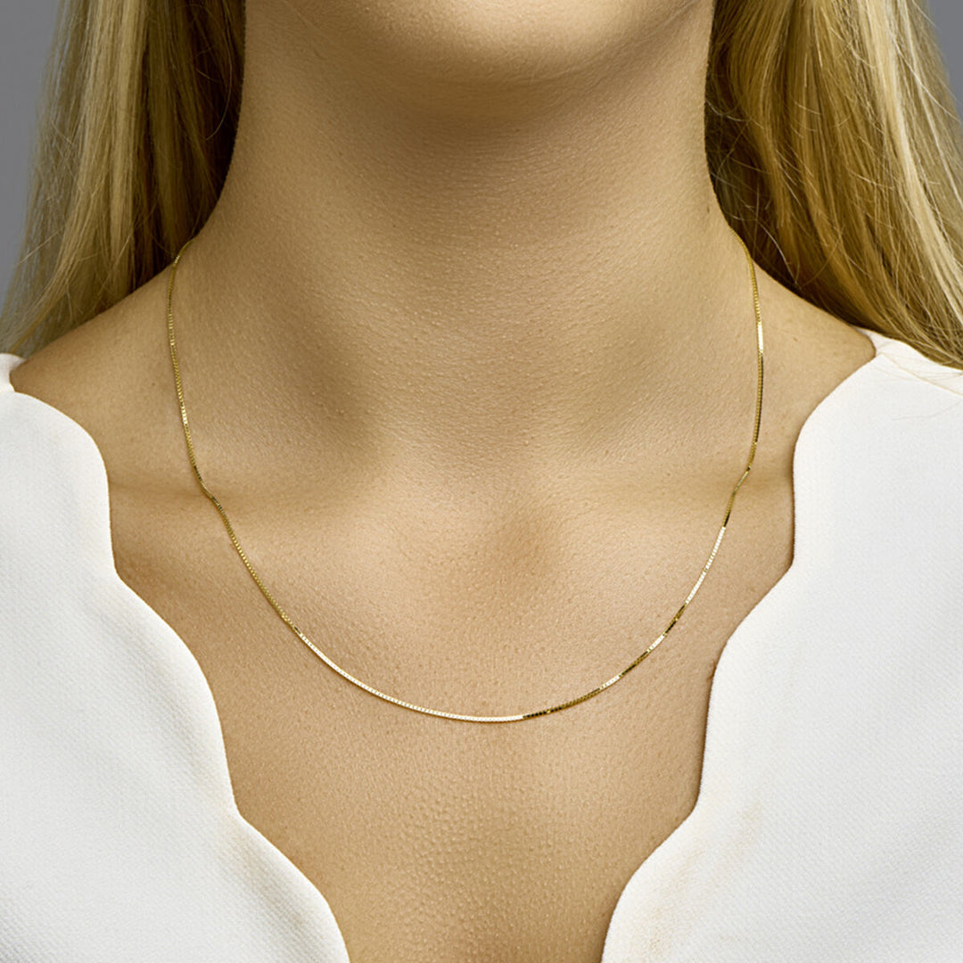 Venetian necklace 0.7 mm 14K yellow gold