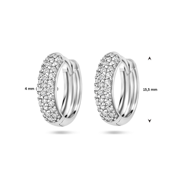 Ohrhänger Zirkonia Silber rhodiniert