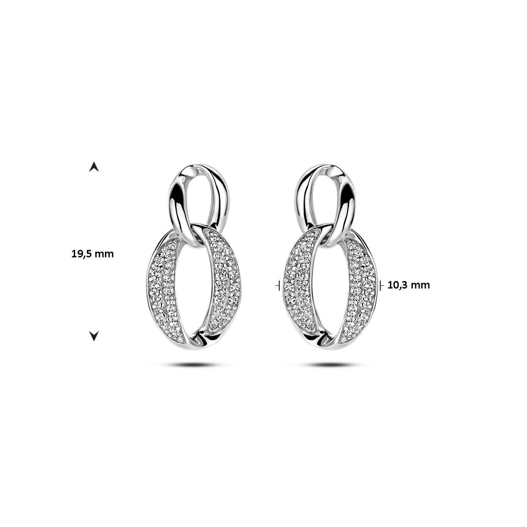 oorhangers zirkonia zilver gerhodineerd