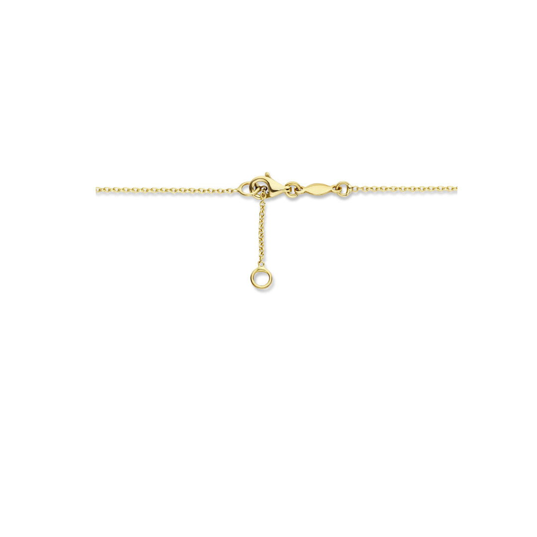 collier balkjes 43 - 45 cm 1,3 mm 14K geelgoud