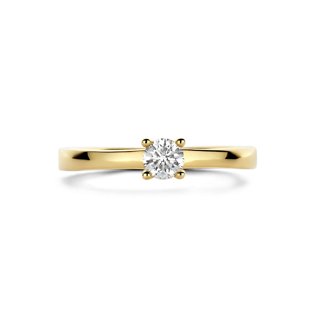 ring diamond 0.25ct h si 14K yellow gold
