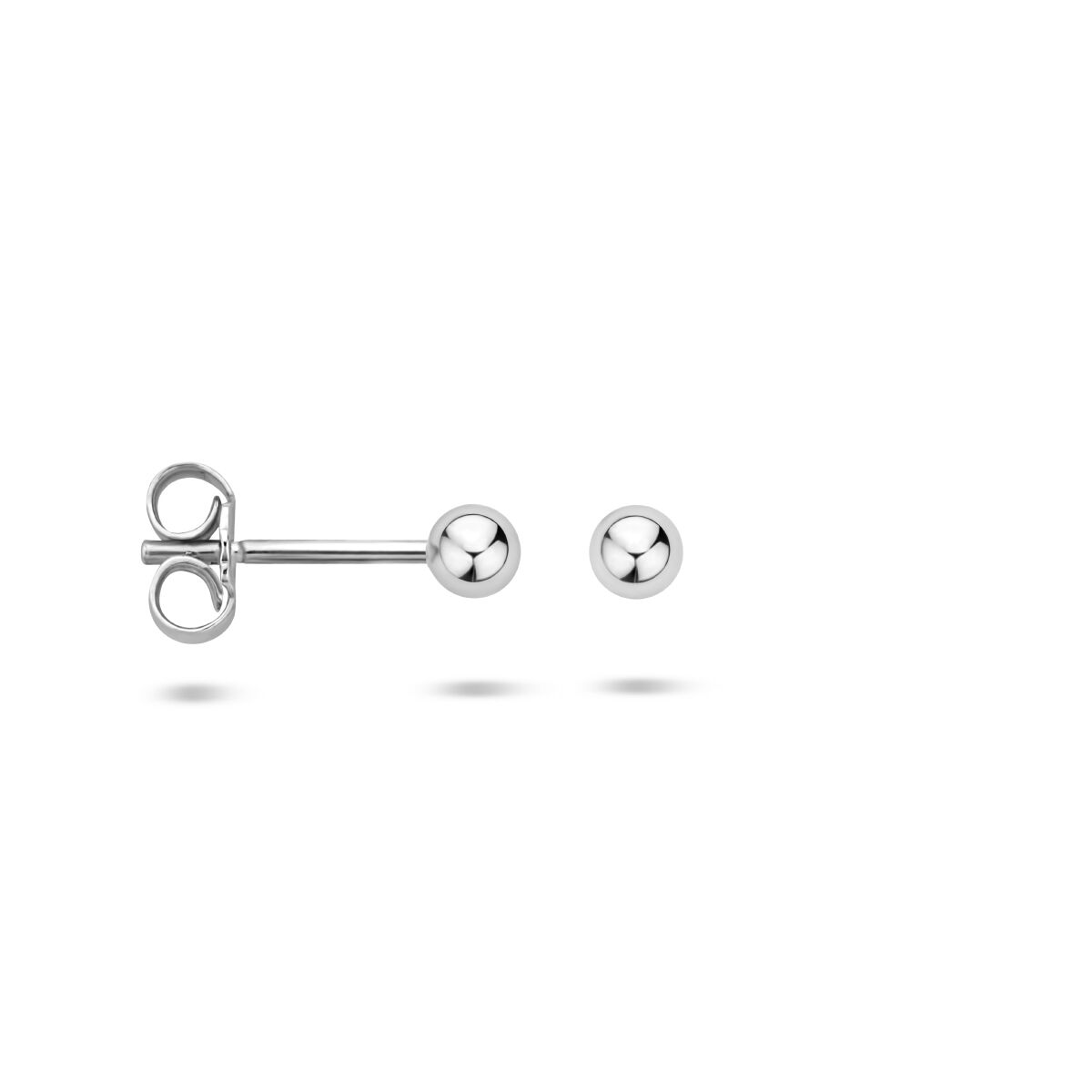 oorknoppen bol zilver gerhodineerd