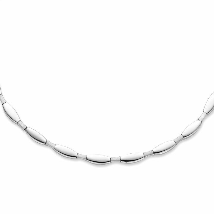 necklace choker 5.5 mm 43 cm poly/matte silver rhodium plated