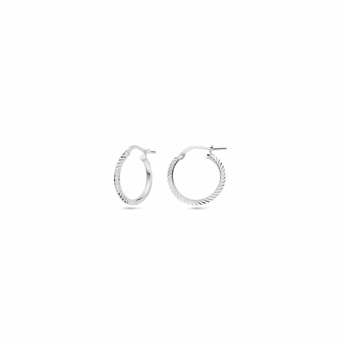 earrings diamond-plated silver rhodium-plated